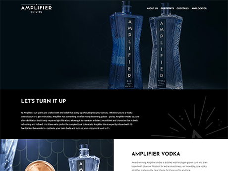 acreenshot of amplifierspirits.com website